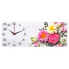 5020-008 (5) Часы настенные "Маленькие цветочные радости" Рубин