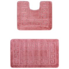 Розовый комплект ковриков для ванной комнаты и туалета Confetti Bath Maximus Ethnic 2580 Dusty Rose PS комплект (50*80 см)
