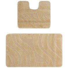 Бежевый комплект ковриков для ванной и туалета Confetti Bath Maximus Symphony 2540 Beige BQ комплект (60*100 см)