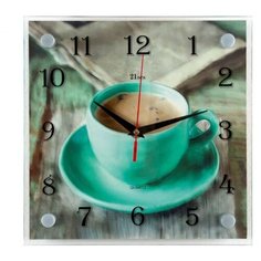 Часы настенные "Бирюзовая чашечка кофе", 2525-1009 Рубин