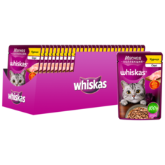 Корм для кошек WHISKAS Meaty курица пауч 75г (упаковка - 28 шт)