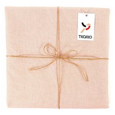 Скатерть на стол из умягченного льна с декоративной обработкой цвета пыльной розы essential, 143х250 Tkano TK18-TC0019 TK18-TC0019