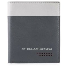 Чехол для кредитных карт Piquadro Urban PP1518UB00R/GRN серый/черный натур.кожа