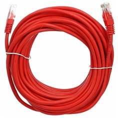 Патч-корд литой AOPEN UTP кат.5е, красный, 10 м.