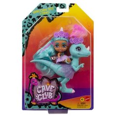 Игровой набор Mattel Cave Club Пещерные малыши Кукла с динозавром