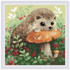 Набор алмазной мозаики RIOLIS / риолис Ежик 20 х 20 см 21 цвет АМ0066