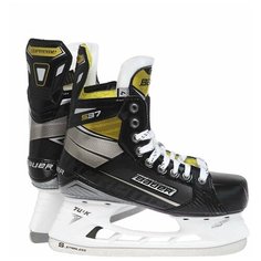 Хоккейные коньки Bauer Supreme S37 Intermediate черный/белый р. 5.0 D Бауэр