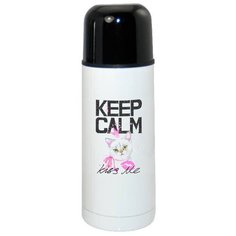 Термос CoolPodarok Keep calm and kiss me Котенок