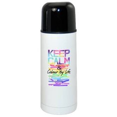 Термос CoolPodarok Keep calm and colour you life Карандаши