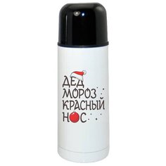 Термос CoolPodarok Дед мороз красный нос новый год