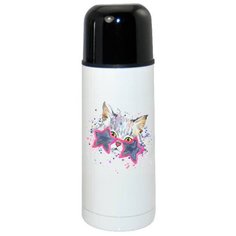 Термос CoolPodarok Краски Котенок в звездных очках