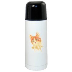 Термос CoolPodarok Оранжевый котик арт