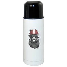 Термос CoolPodarok Лев байкер
