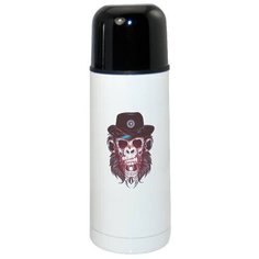 Термос CoolPodarok Череп обезьяны в шляпе и очках