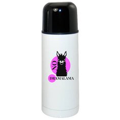 Термос CoolPodarok Прикол Лама на фиолетовом фоне