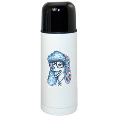 Термос CoolPodarok Пёсель в зимней шапке и очках