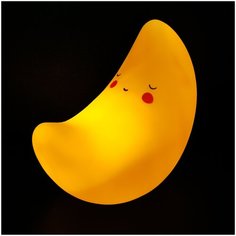 Светодиодный ночник для детей и взрослых Apeyron Месяц NL-16. Декоративная ночная лампа с ярким цветом свечения. Беспроводной LED светильник игрушка на батарейках. Универсальный подарок- игрушка