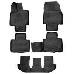 Коврики 3D в салон для TOYOTA Highlander 2019-> , 5шт. (полиуретан) Element