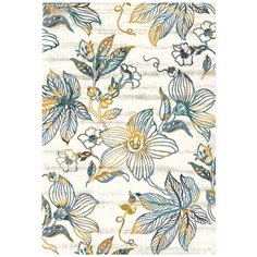 Ковер интерьерный 1.33х1.9 м, Silvano, Листья, прямоугольный, 219221B