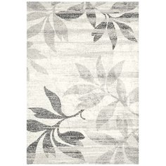Ковер интерьерный 1.33х1.9 м, Silvano, Листья, прямоугольный, серый , 217056B