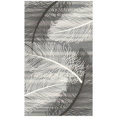 Ковер интерьерный 1.33х1.9 м, Silvano, Перья белые, прямоугольный, белый , 216463B