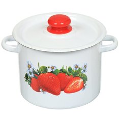 Кастрюля сталь, эмалированное покрытие, 3.5 л, с крышкой, Сибирские товары, С1612/.3*67/3/.78/П/3П/.3*78/. П*79/*59