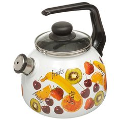 Чайник эмалированный Vitross Fruits со свистком, 3 л