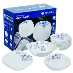 Сервиз столовый стеклокерамика, 19 предметов, на 6 персон, Daniks, Авиньон