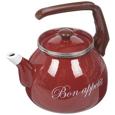 Чайник эмалированный Interos 2234 Бордо, 3 л Интерос