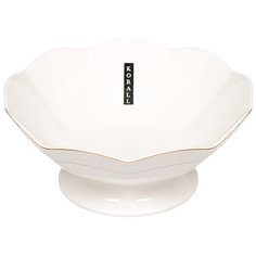 Ваза для фруктов, керамика, на ножке, 23 см, Korall, Снежная королева, LTBH-B1423-A Коралл