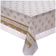 Скатерть Meiwa, 1.22х1.52 м, ПВХ, F-5 AZ WH/BE, в рулоне 10 штук, белый, бежевая, 5642