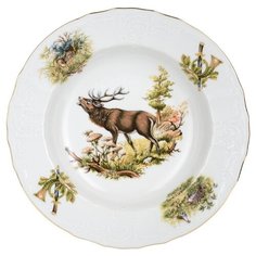 Тарелка суповая, фарфор, 23 см, круглая, Охотничьи сюжеты Лось, Bernadotte, P1750003JQZU001011