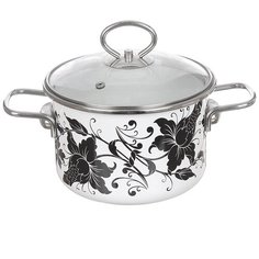 Кастрюля сталь, эмалированное покрытие, 3 л, с крышкой, Vitross, Tango, 1SВ205S/1SD185S