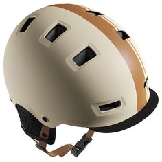 Шлем-котелок для городского велосипеда 500 с бежевой графикой L/59-62CM BTWIN X Декатлон Decathlon