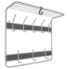 Вешалка настенная 2- х ярусная, ЗМИ, ВСП 22В БС, белое серебро