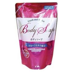 Жидкое мыло для тела с с ароматом фруктов и коллагеном /смен.упак./ Rocket Soap