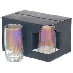 Стакан 330 мл, стекло, 6 шт, Glasstar, Радуга, лиловая дымка, RNLD_9369_3