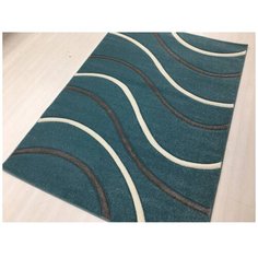 Ковер интерьерный 1.4х2 м, Silvano, Sedna Carving, прямоугольный, цв. M. Turquoise/M. Turquoise, 08444A