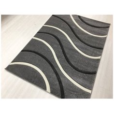 Ковер интерьерный 1.2х1.75 м, Silvano, Sedna Carving, прямоугольный, цв. L. Grey/L. Grey, 08444A