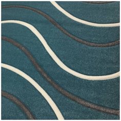 Ковер интерьерный 1.2х1.75 м, Silvano, Sedna Carving, овальный, цв. M. Turquoise/M. Turquoise, 08444A