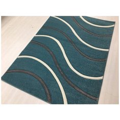 Ковер интерьерный 2х3 м, Silvano, Sedna Carving, прямоугольный, цв. M. Turquoise/M. Turquoise, зеленый , 08444A