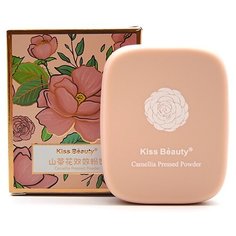 Kiss Beauty Компактная пудра с зеркалом и спонжем Camellia 02