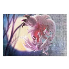 Пазлы CoolPodarok Аниме Ликан Розовый Луна на фоне 26х38см 252 элемента