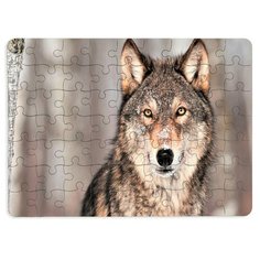 Пазлы CoolPodarok Волк в лесу 13х18см 63 эл. магнитный