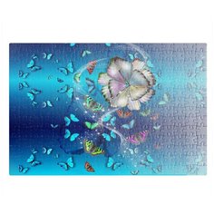Пазлы CoolPodarok Цветы-бабочки! 26х38см 252 элемента