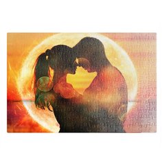 Пазлы CoolPodarok Влюблённая пара закат 26х38см 252 элемента