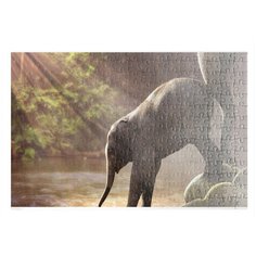 Пазлы CoolPodarok Слонёнок 26х38см 252 элемента