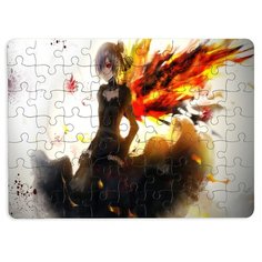 Пазлы CoolPodarok Аниме Тоука Кришама Девушка Огненые крылья 13х18см 63 эл. магнитный