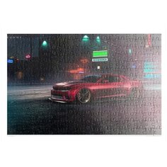Пазлы CoolPodarok Need for speed NFS Нед фор спид НФС (красная камаро) 26х38см 252 элемента