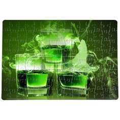 Пазлы CoolPodarok Бокалы с абсентом 20х29см 120 элемента